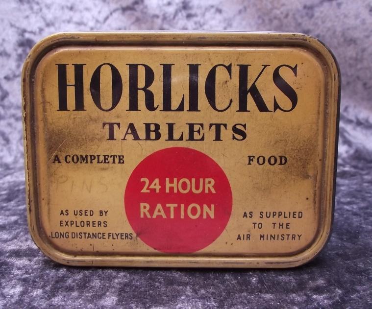 Air Ministry 24 Hour Ration Horlicks Tablets Tin.