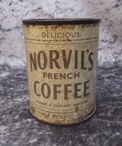 WW2 Period Complete Tin, Norvill's French Coffee.