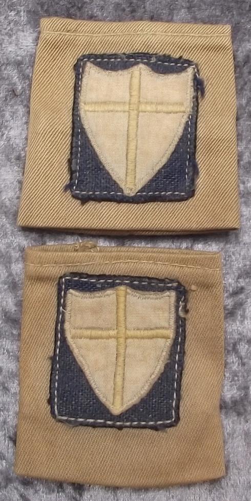 British 8TH Army Slip On Pair Formation Patches.
