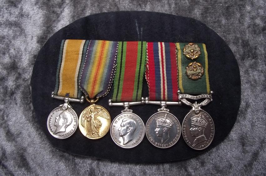 British WW1/WW2 Miniture Medal Group. 6th Welsh.