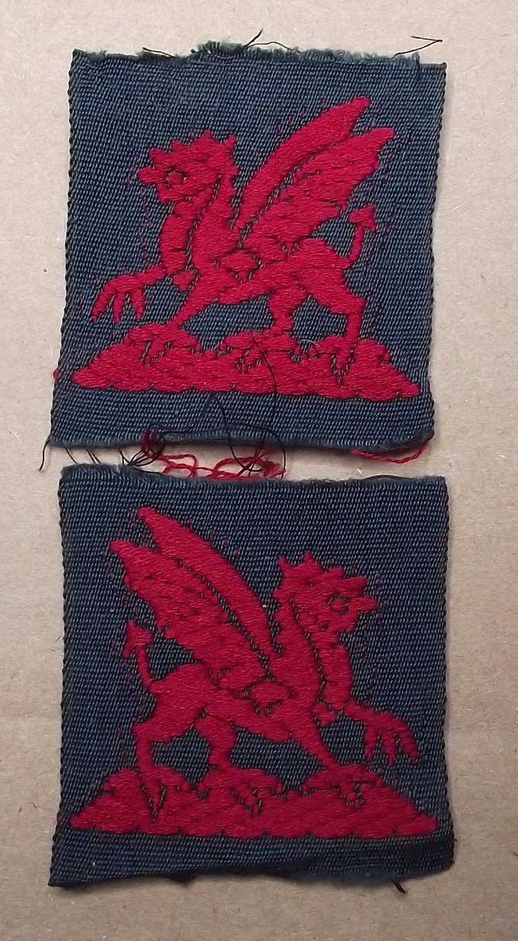 South Wales District Formation Badge Pair.