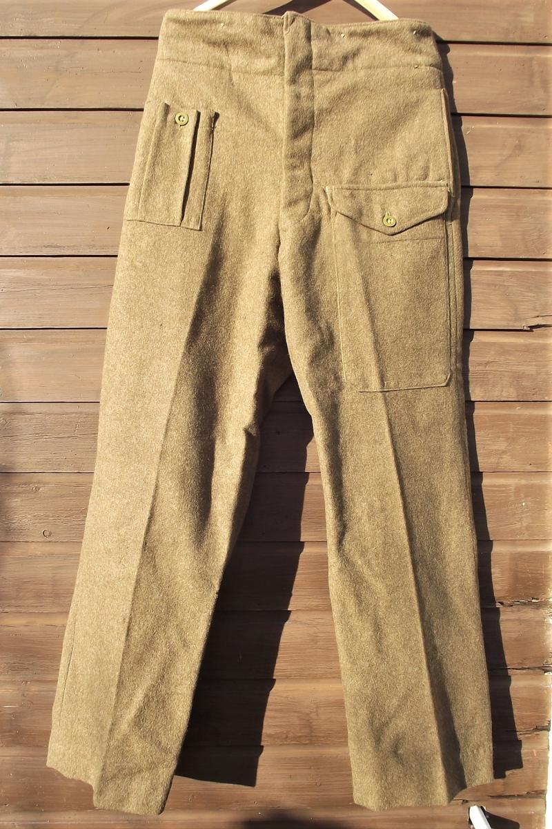 WW2 British 1940 Pattern Battle Dress Trousers.