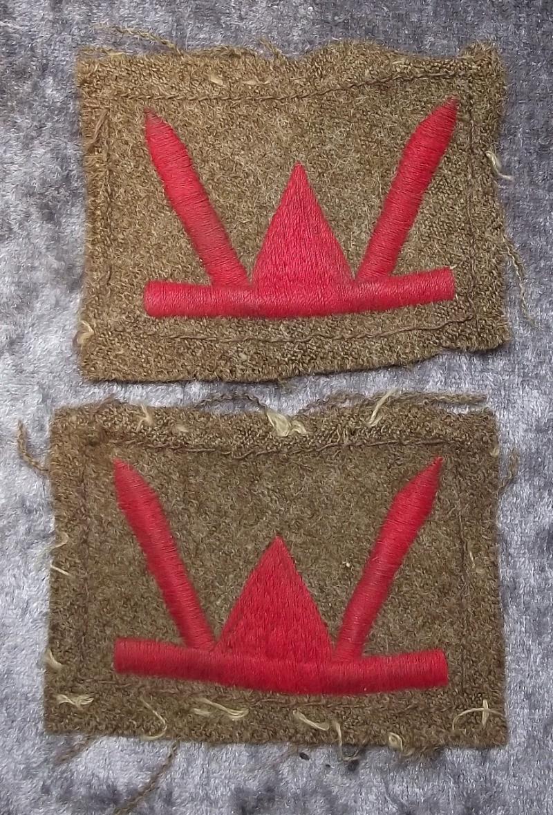 Matching Pair 53rd Welsh Formation Badges.