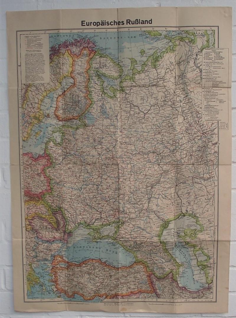 1941 Dated Wehrmacht German Map. Europaisches Russland.