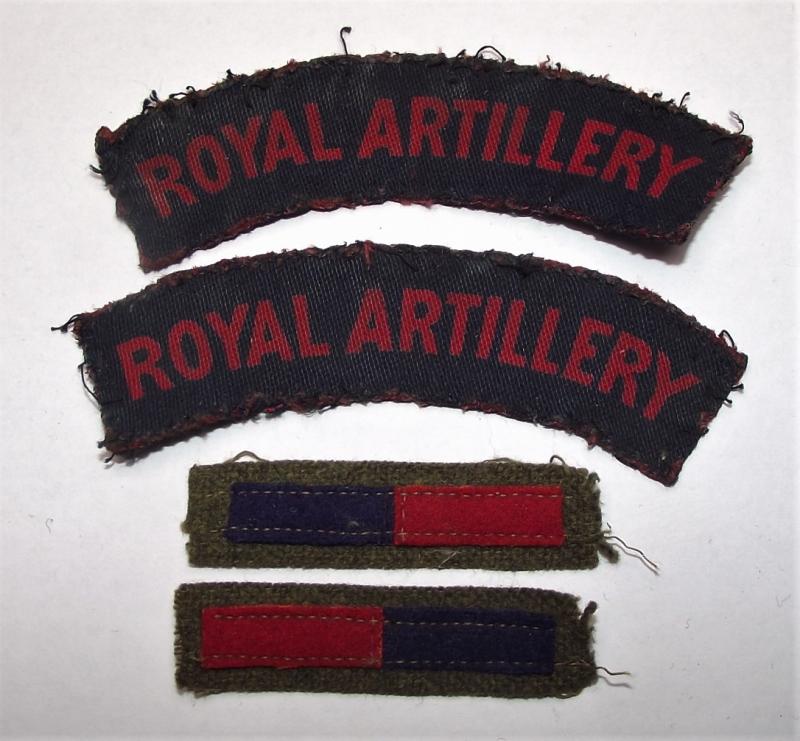 Royal Artillery Shoulder Titles and Arms of Service Stripes.