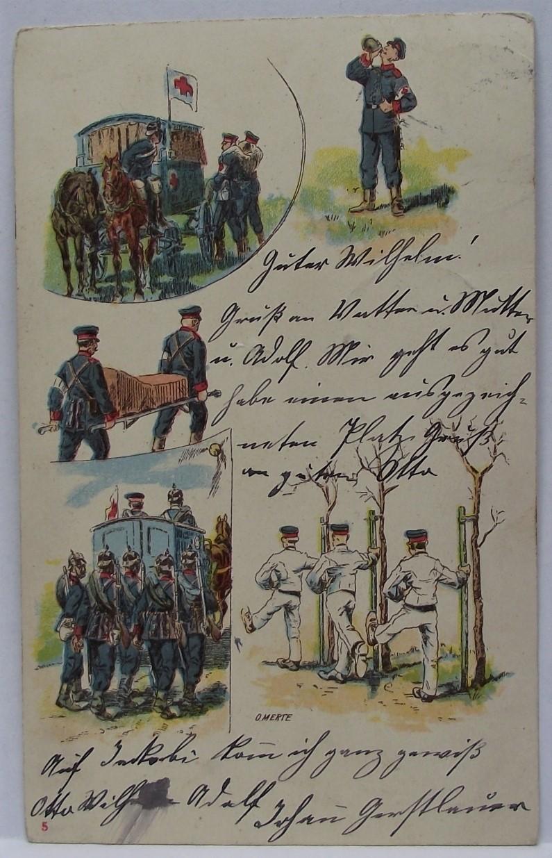 Imperial German Post Card. Medical Unit. 1905.