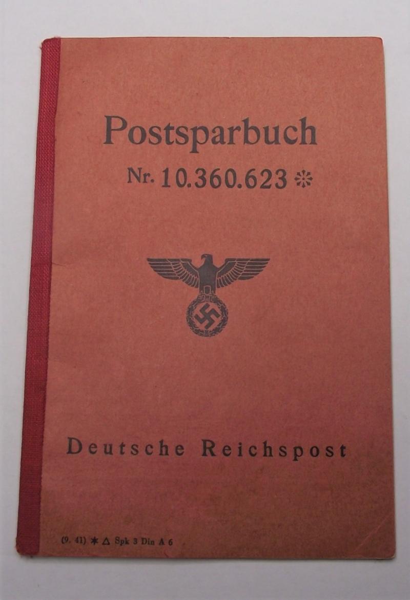 1943 Dated Deutsche Reichspost Postparbuch.