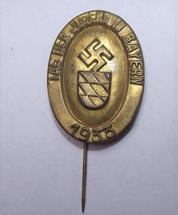 Hitler Youth Event Badge. Tag Der Jugend In Bayern, 1933.
