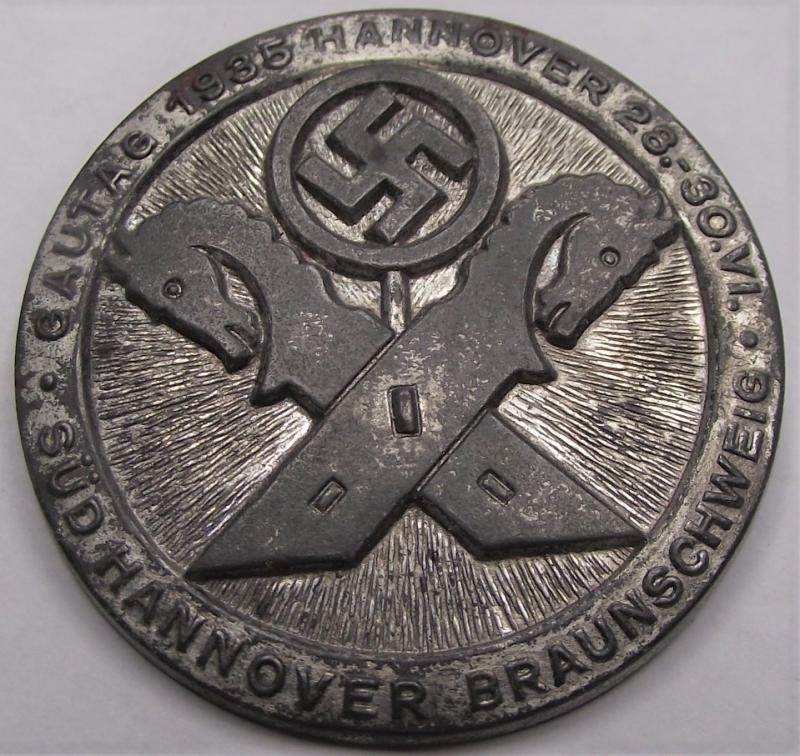 1935 Gautag Hannover Event Badge/Tinnie.