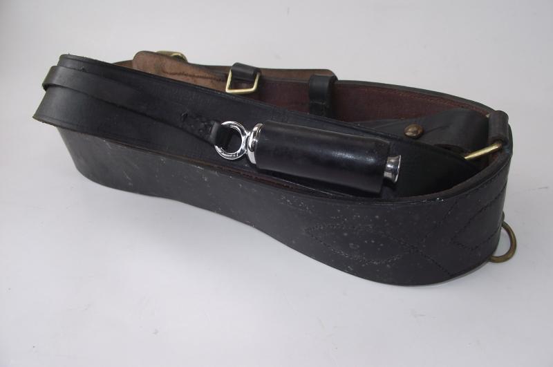 Crow Valley Militaria | Black Sam Brown Belt with Whistle.