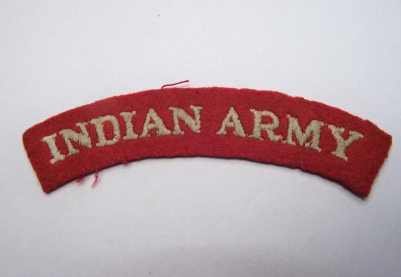 Indian Army  Cloth Shoulder Title.