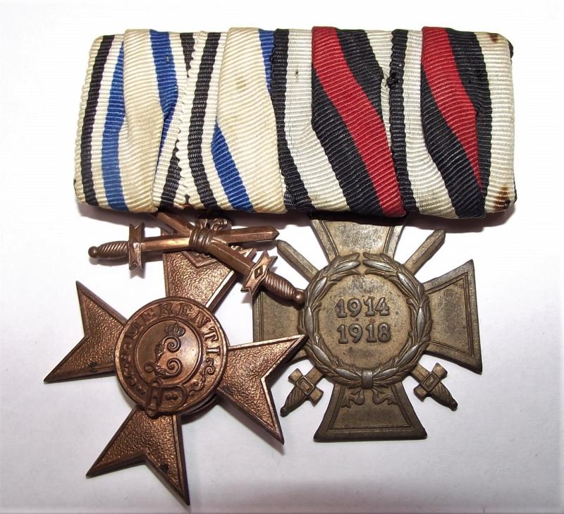 Bavarian WW1 Two Place Medal Group.