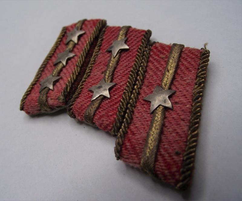 WW2 Japanese Army Officers Collar Rank Badges.