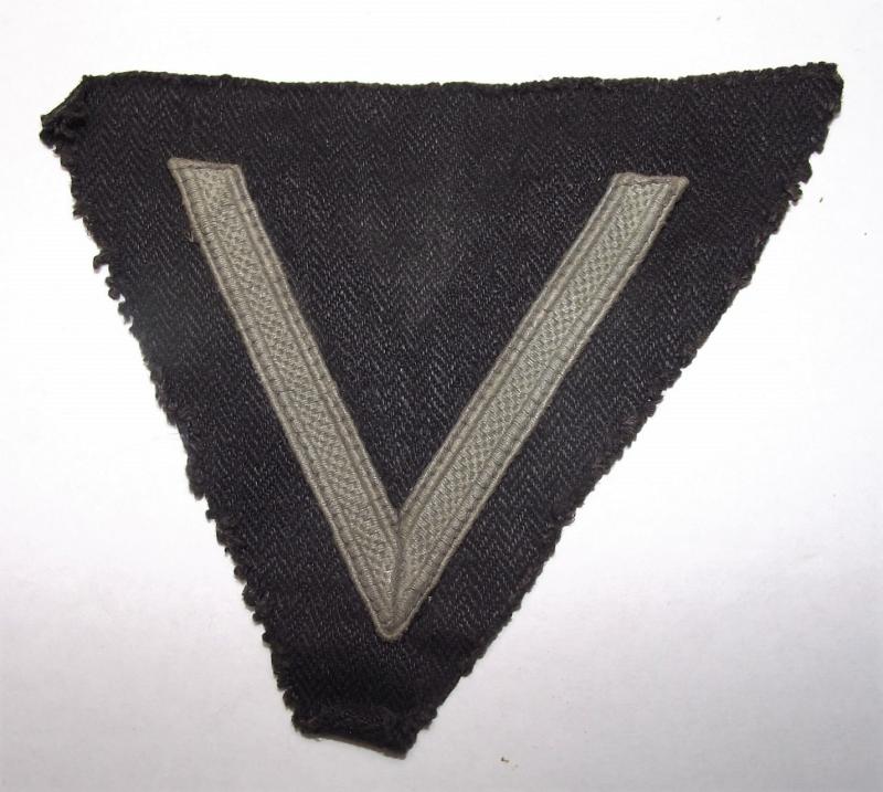 Luftwaffe Gefreiter's Rank Chevron, Black HBT.