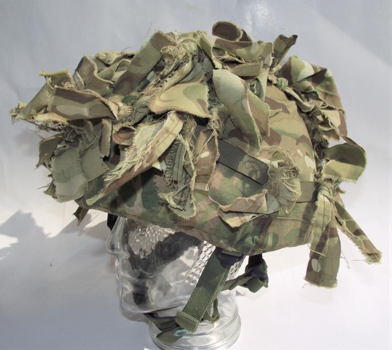 British MK6 Helmet with Full Camo Cover.