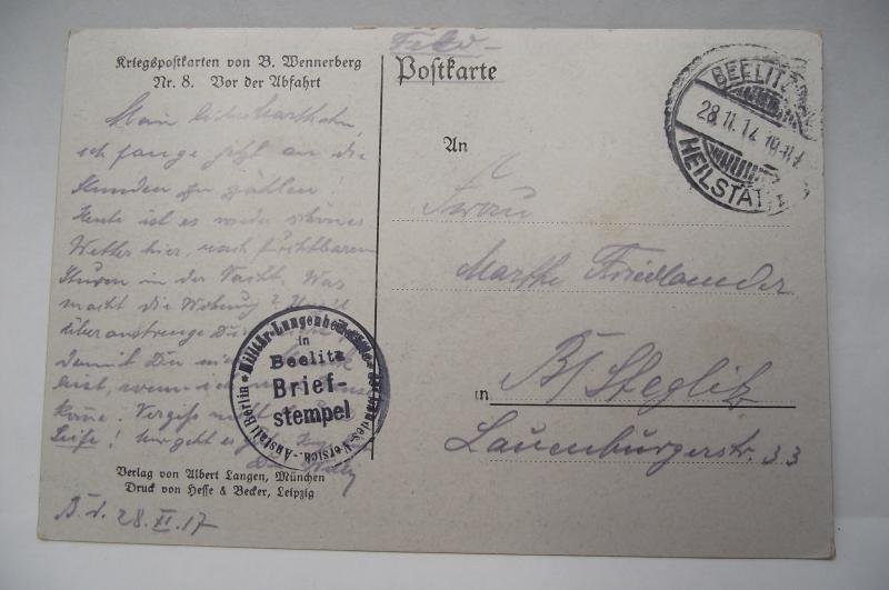 Crow Valley Militaria | Imperial German Post Card. B.Wennerburg Series ...