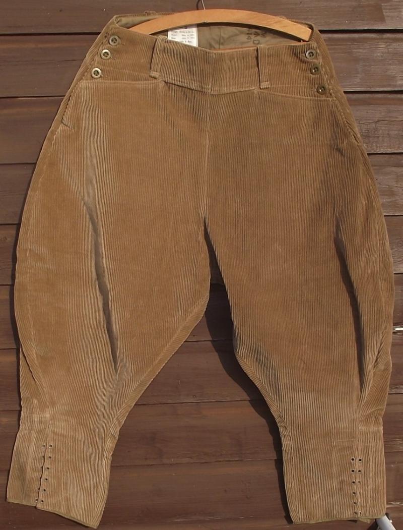 1944 Dated , Breeches, Corduroy ,Women's Land Army.