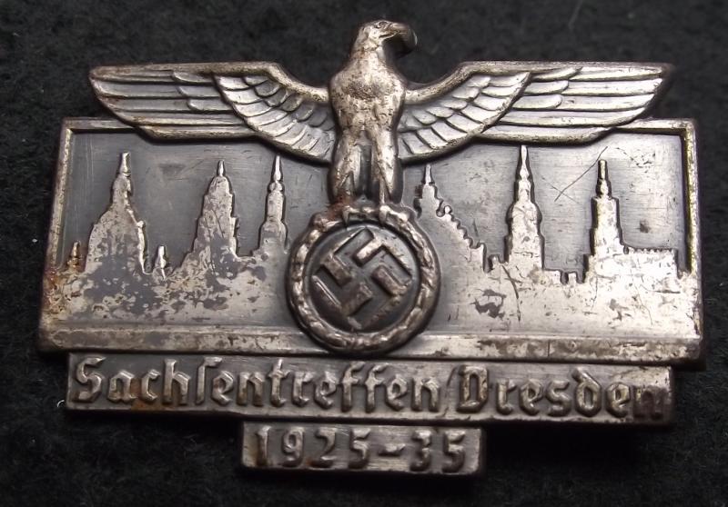 1925/35 Sachsentreffen Dresden Event Badge / Tinnie.