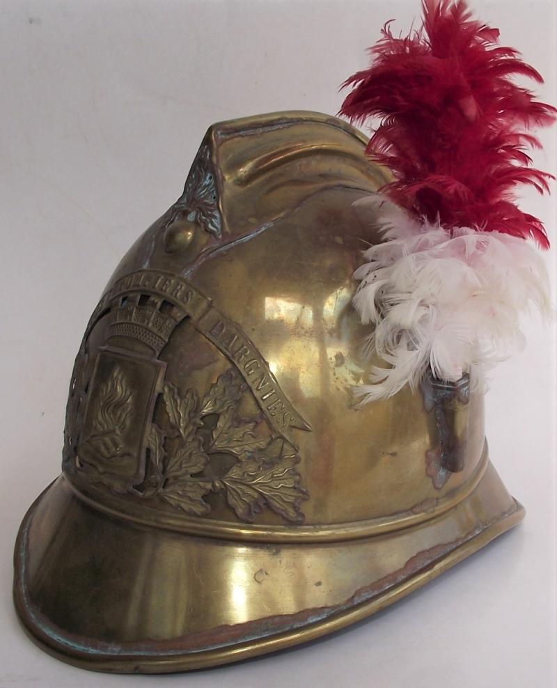 French M1885  Firefighters Helmet. Somme Village.