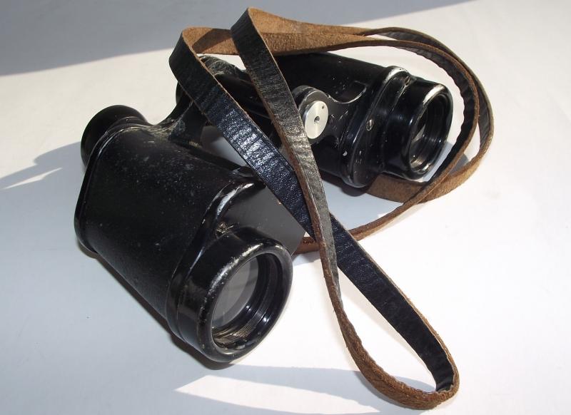 German 6X30 ''ddx'' Marked Binoculars and Matching Marked Leather Neck Strap.