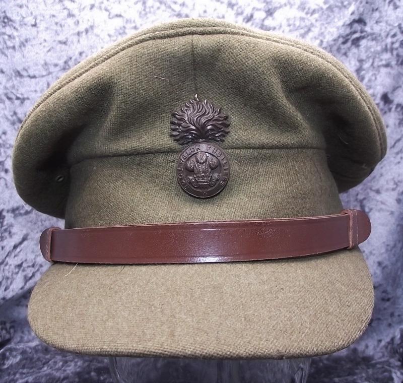 Royal Welch Fusiliers Officers Visor Cap, 1945 Dated.