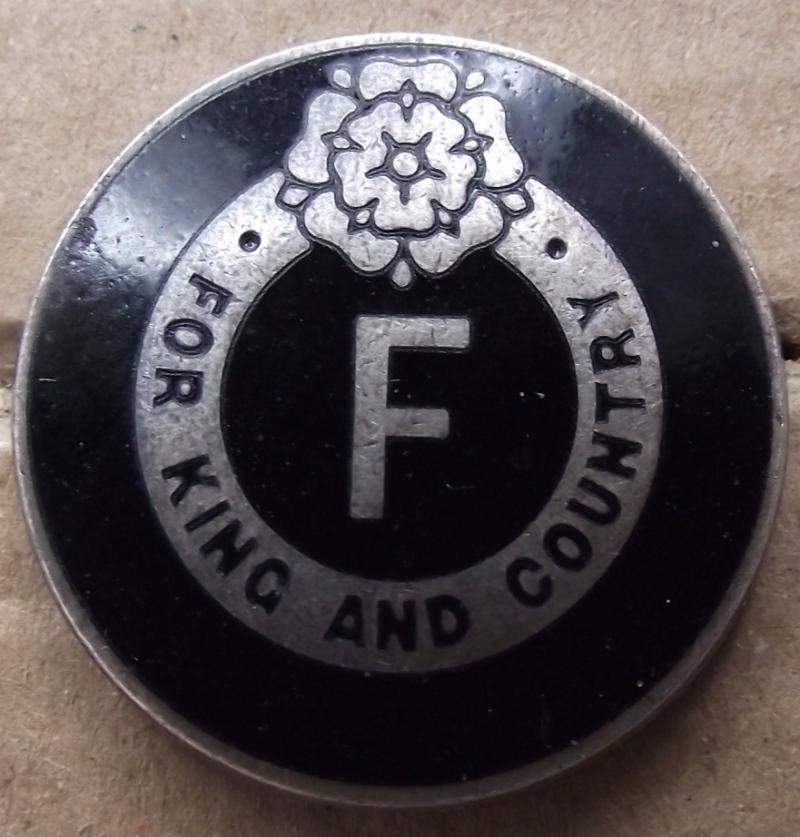 British Fascist 2nd Pattern Enamel Membership Badge.