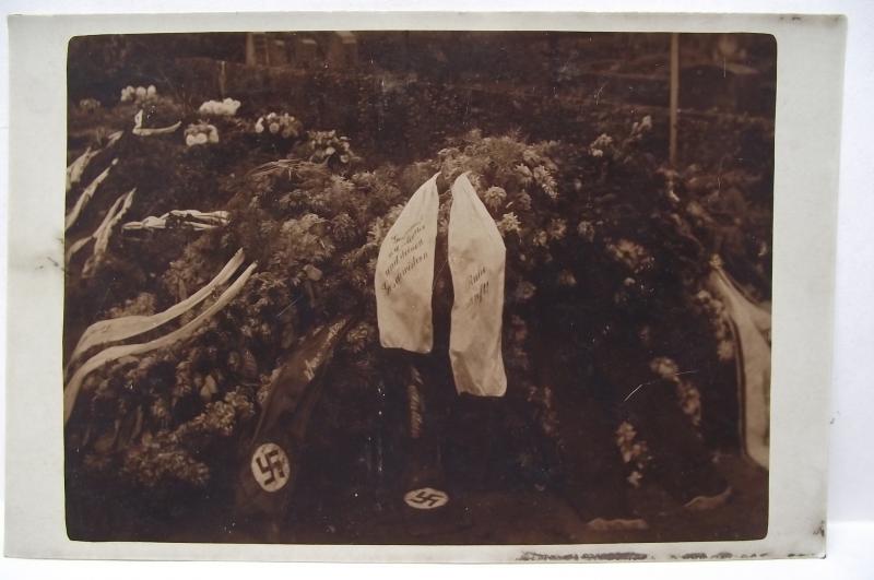 Wehrmacht Photo Post Card. Nazi Funeral.