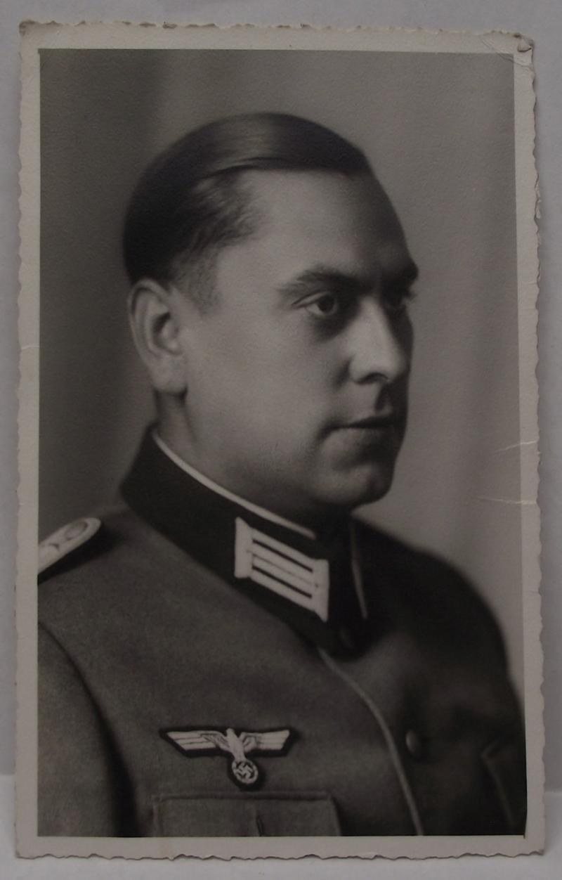 Wehrmacht Officer Photo Post Card. 1939.