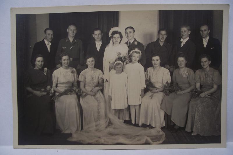 Wehrmacht  Wedding Photo Post Card.