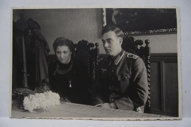 Wehrmacht  Wedding Photo Post Card.