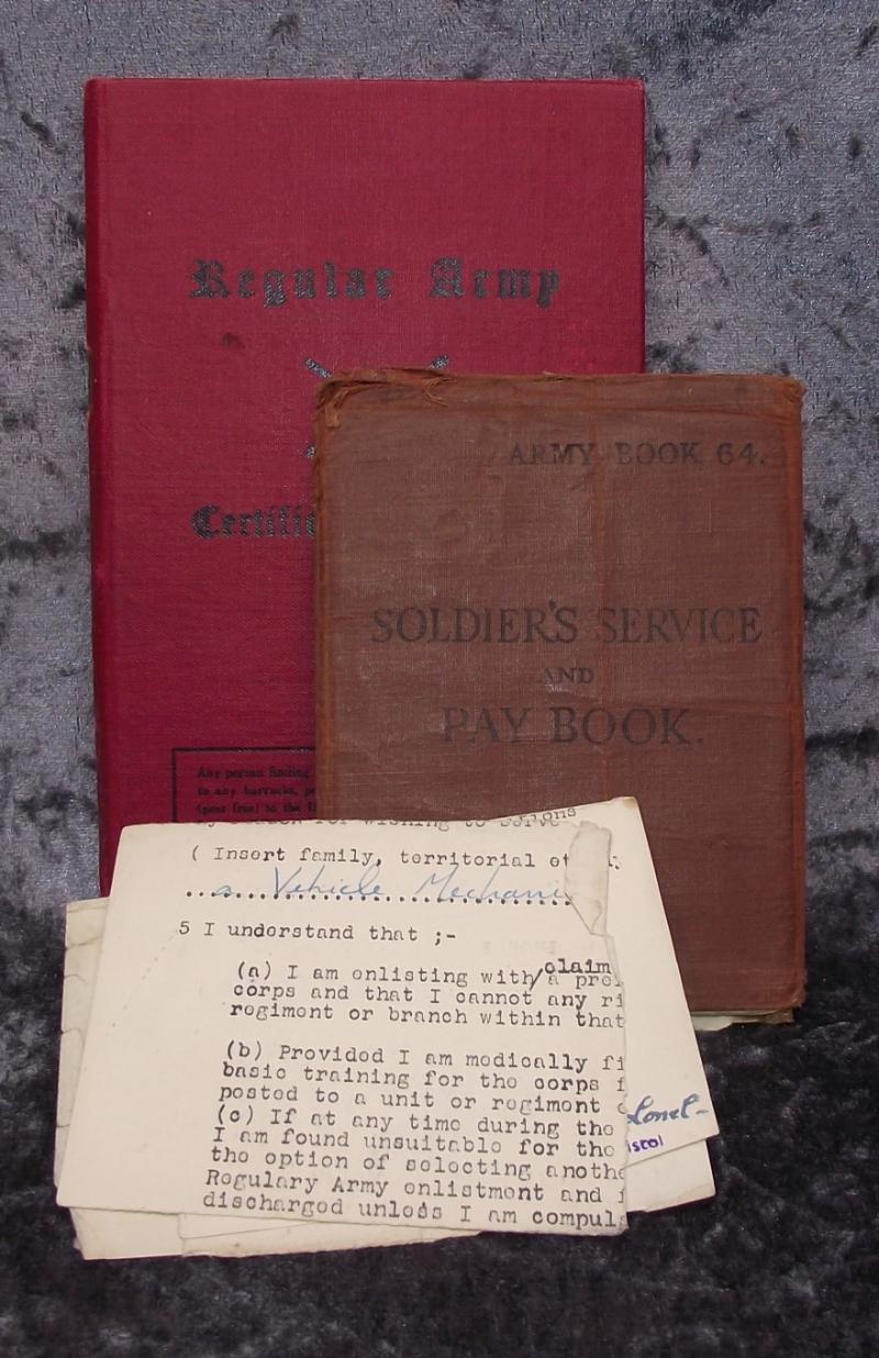 British REME Documents, Egypt 1949/52.