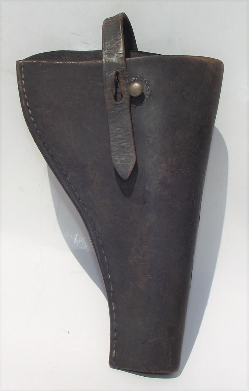 WW1 British .445 Open Top Leather Pistol Holster.