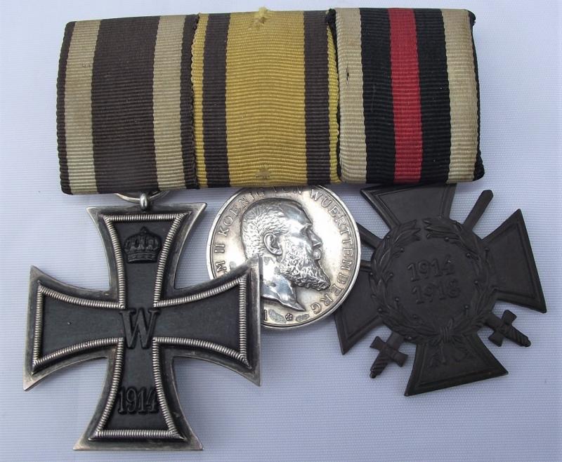 Wurttemberg Three Place Medal Bar.