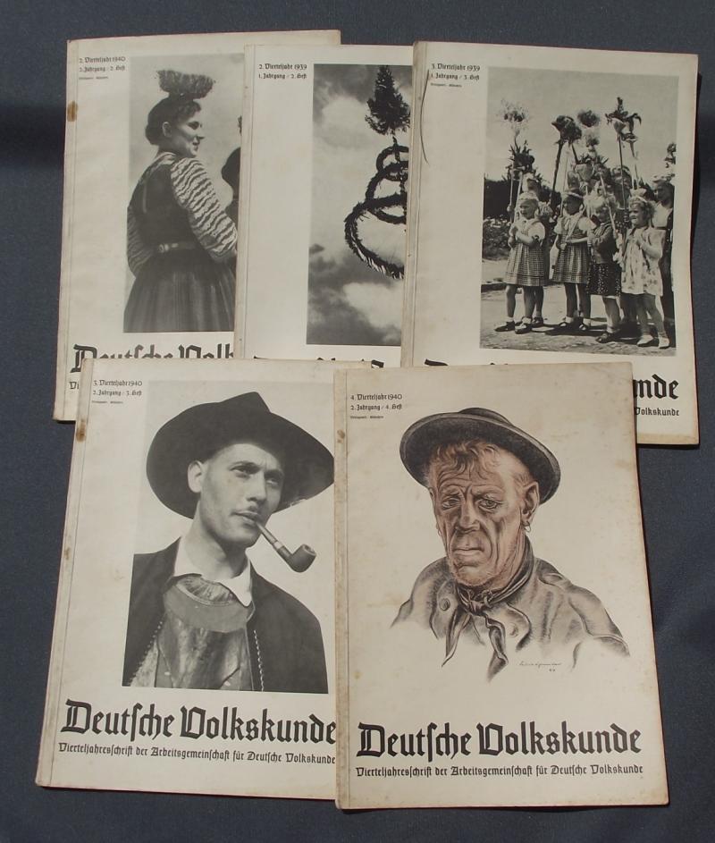 5 X Deutsche Volkskunde Magazines.