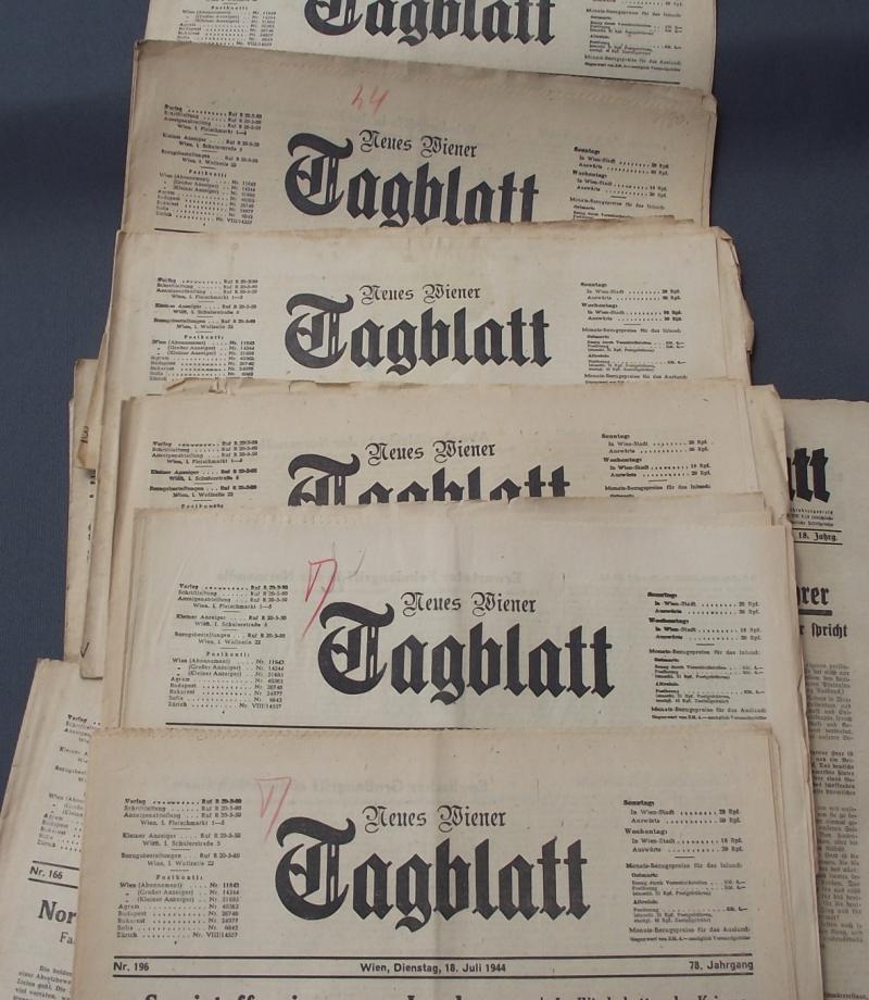 20 X Late War Austrian Newspapers.