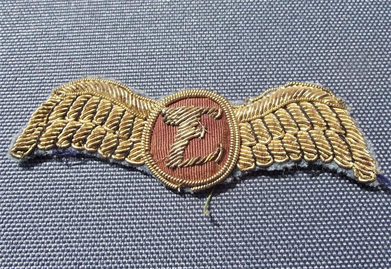 Airline Cloth Pilots Bullion Badge. ''E''.