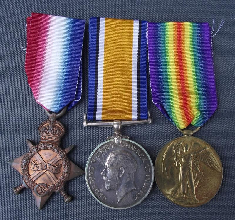 WW1 British Casualty Medal 1914/15 Trio.