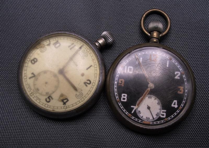 2 X Military Pocket Watches, GS/TP.