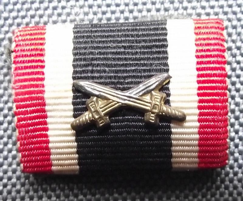 War Merit Cross with Swords Ribbon Bar.