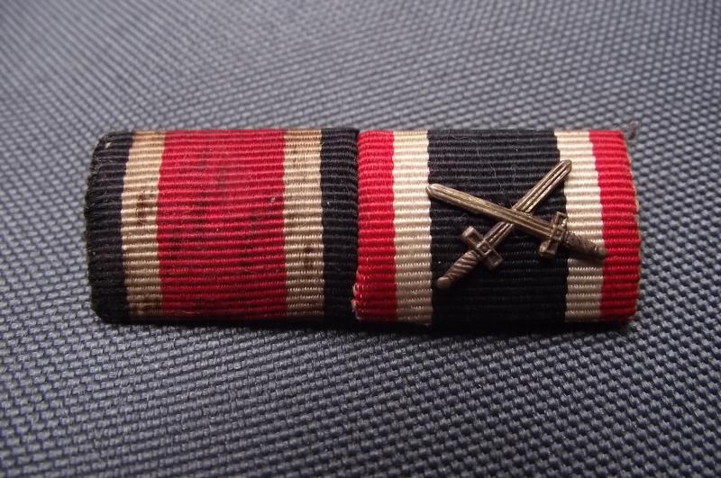 Iron Cross/ War Merit Cross Ribbon Bar.