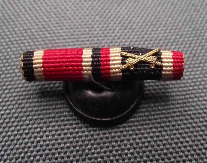 Iron Cross/ War Merit Cross Button Hole Ribbon Bar.