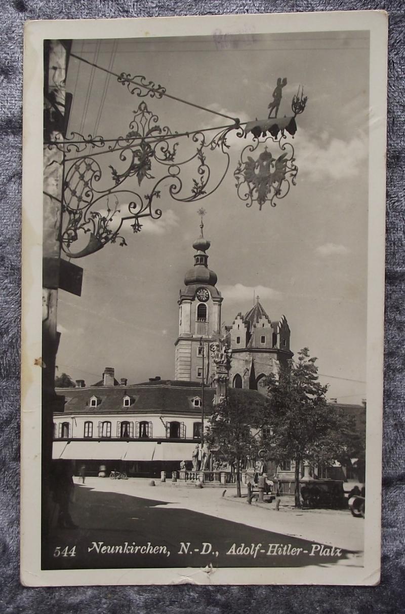 Adolf Hitler Platz Photo Post Card.