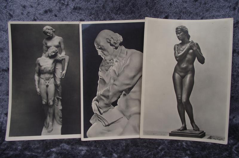 3 X Hoffmann Haus Der Deutschen Kunst Postcards.