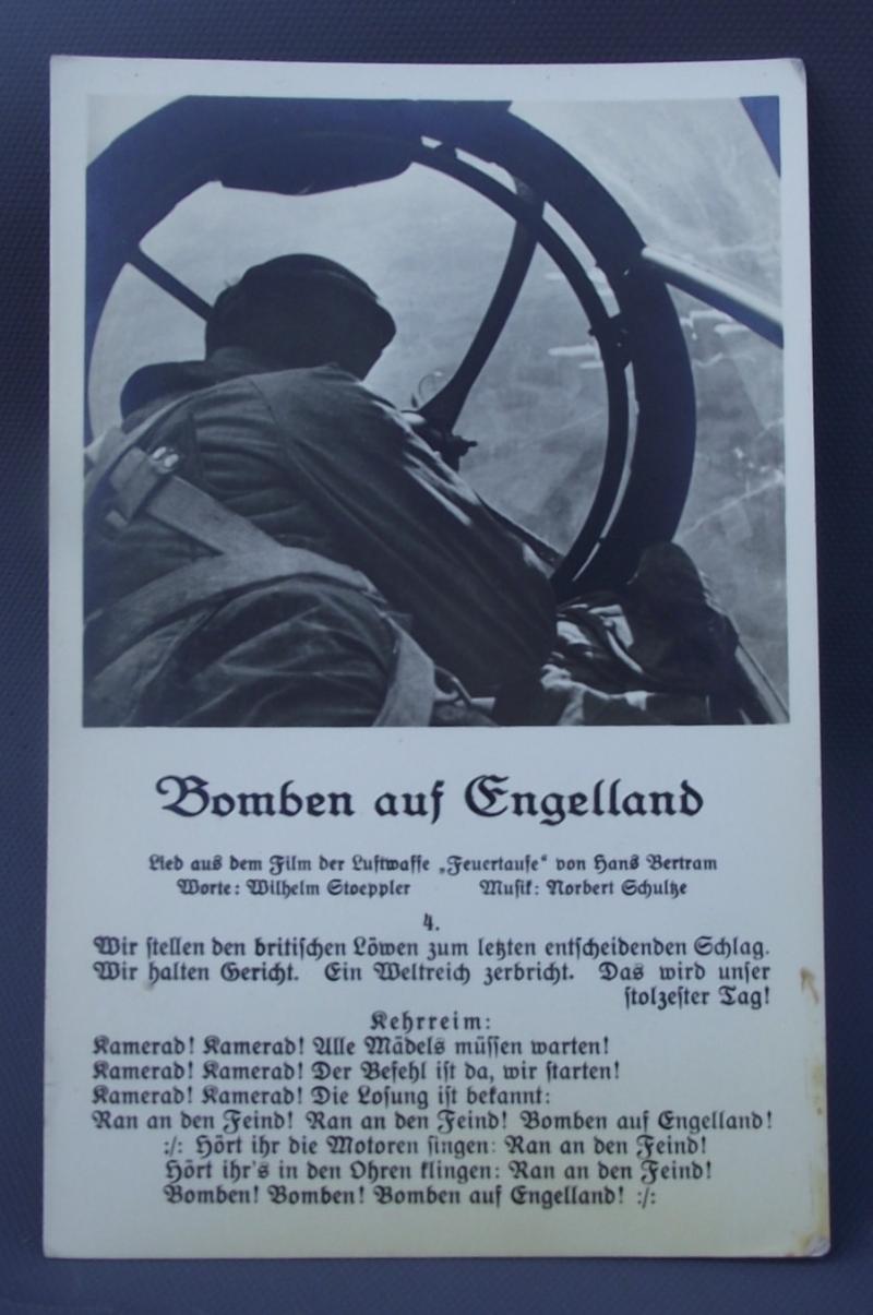 Wehrmacht Photo Post Card. Bomben auf Engelland.