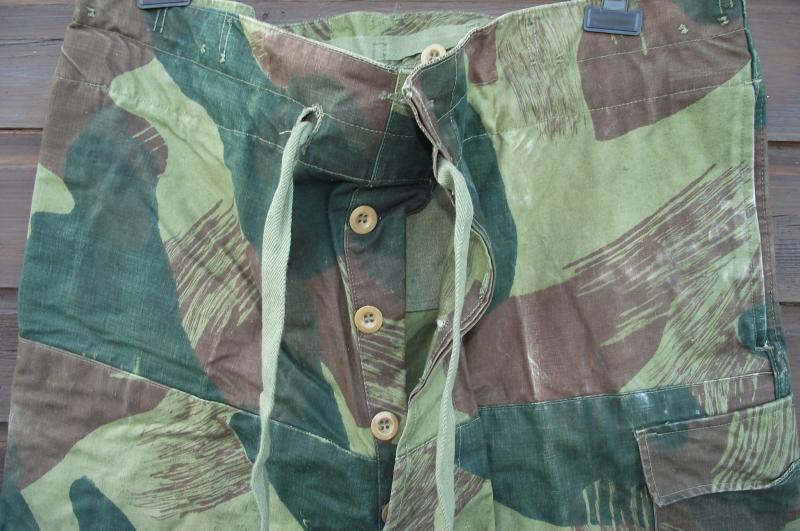 Crow Valley Militaria | 1956 Dated Belgium Brush Stroke Camo Trousers.