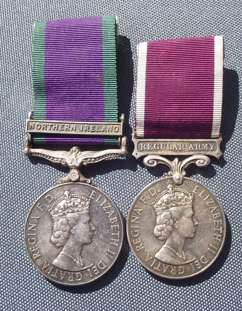 Northern Ireland GSM and Long Service Medal Pair.