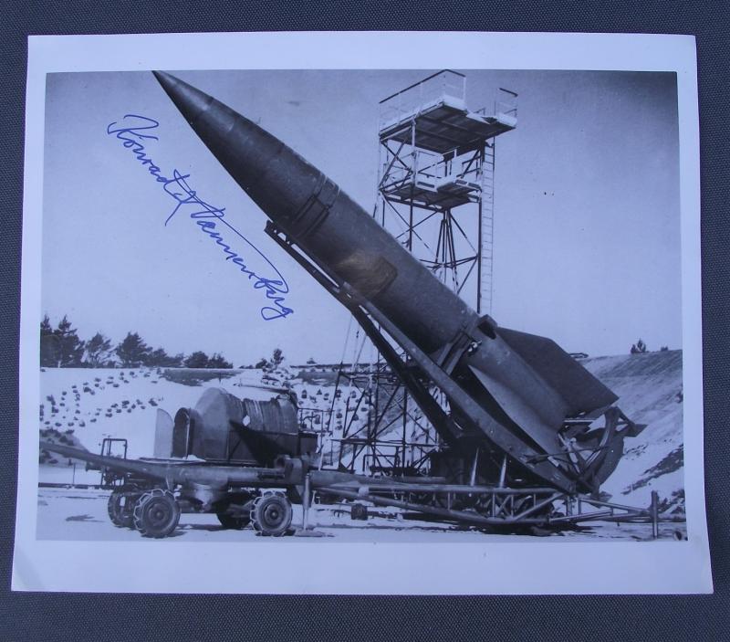 V-2 Rocket Scientist Konrad Dannenberg Autograph.