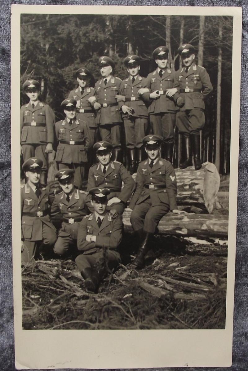 Luftwaffe Group Photo Postcard. 1940.