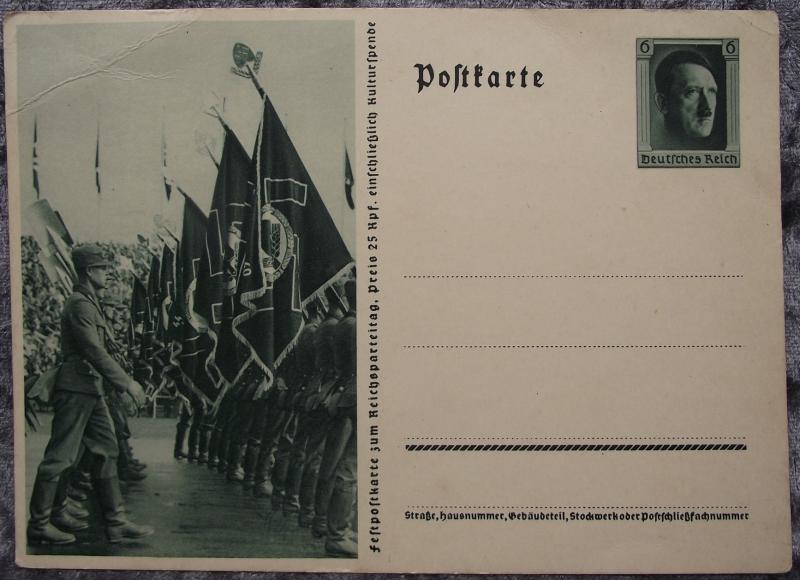 WW2 German Photo Post Card. Reichsparteitag.
