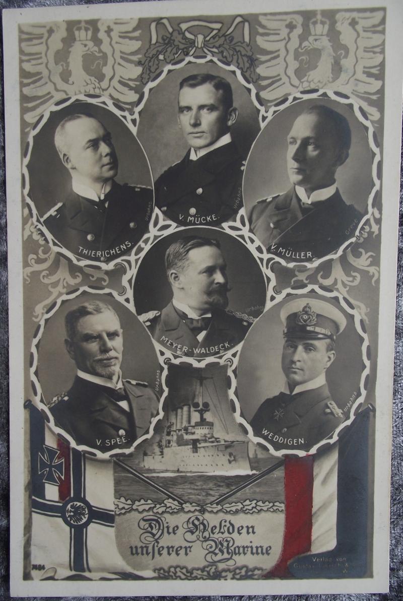 Imperial German Post Card. Leaders of the Navy.